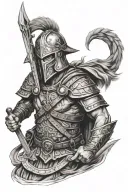 Germanic warrior tattoo design idea