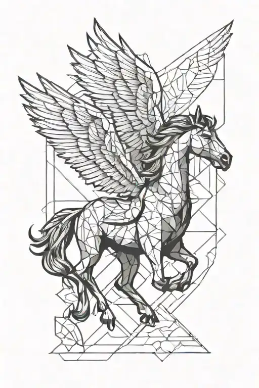 Pegasus Crest tattoo design idea