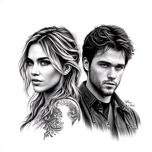 Rhea ripley + Sam and Dean Winchester tattoo design idea