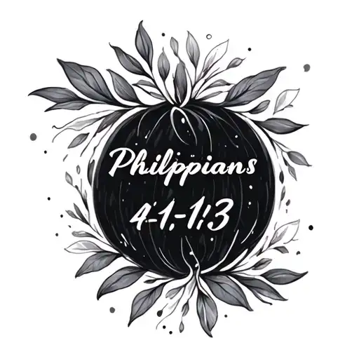 Philippians 4:13 written cursive tattoo tattoo design idea