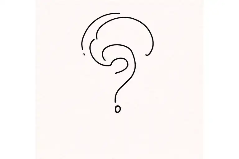 question mark tattoo design idea