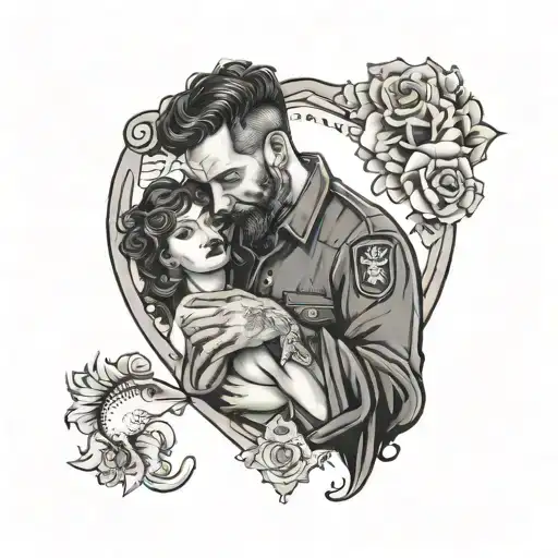 Man, Norma, Pisces, Mexico, Romance, Heart, In Love, Poet, Writer, Police, Altruistic, Genuine, Noble, Jealous tattoo design idea