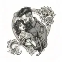 Man, Norma, Pisces, Mexico, Romance, Heart, In Love, Poet, Writer, Police, Altruistic, Genuine, Noble, Jealous tattoo design idea