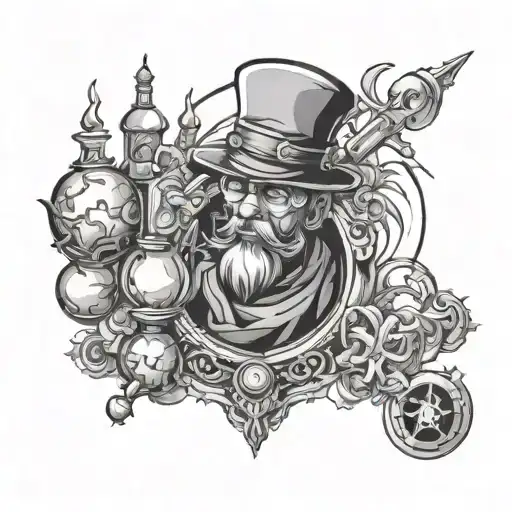 Alchemist tattoo design idea