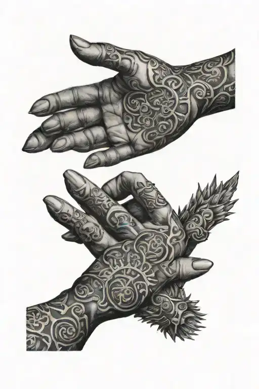 elden ring finger tattoo design idea