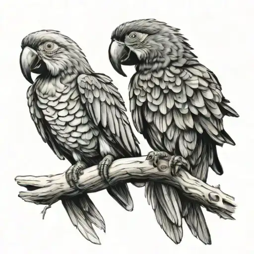 macaw tattoo design idea