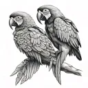 macaw tattoo design idea