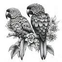 macaw tattoo design idea