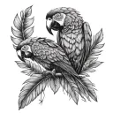 macaw tattoo design idea