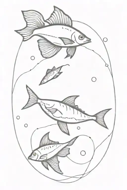 aquarium and pisis tattoo design idea