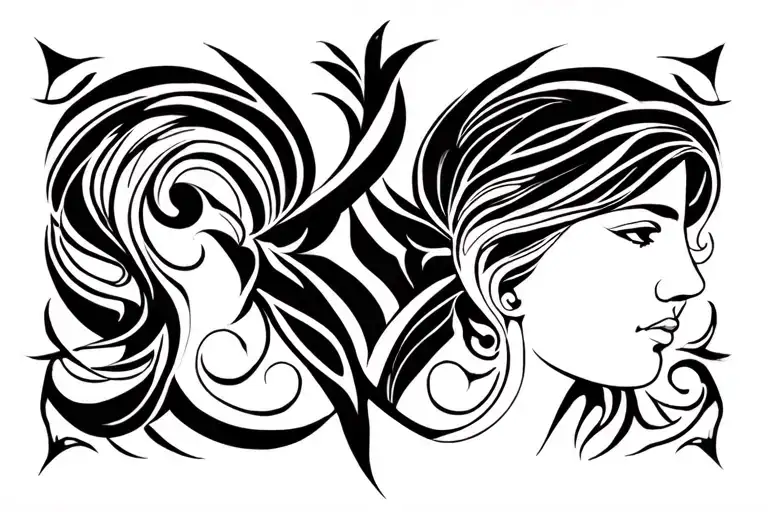 Sophia and Isabella symbol tattoo design idea