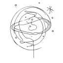 Aries and the planet Mars tattoo design idea