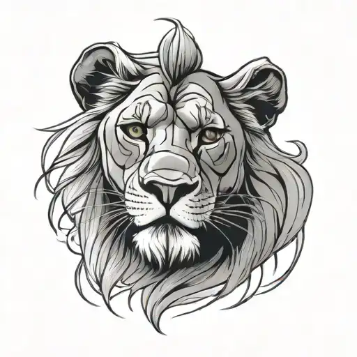 re leone simba lion king tattoo design idea