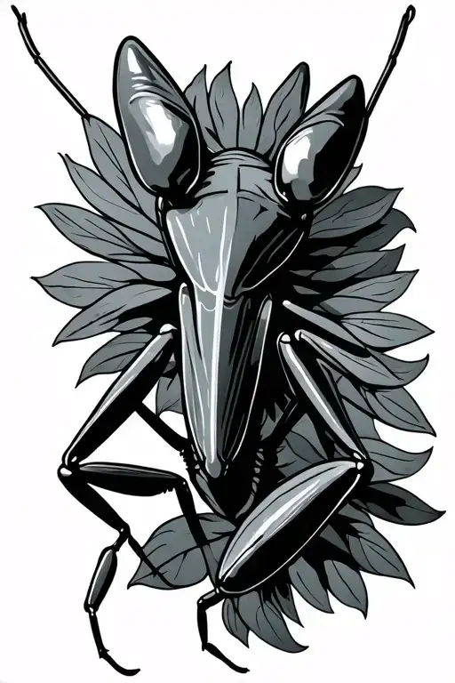 mantis tattoo design idea