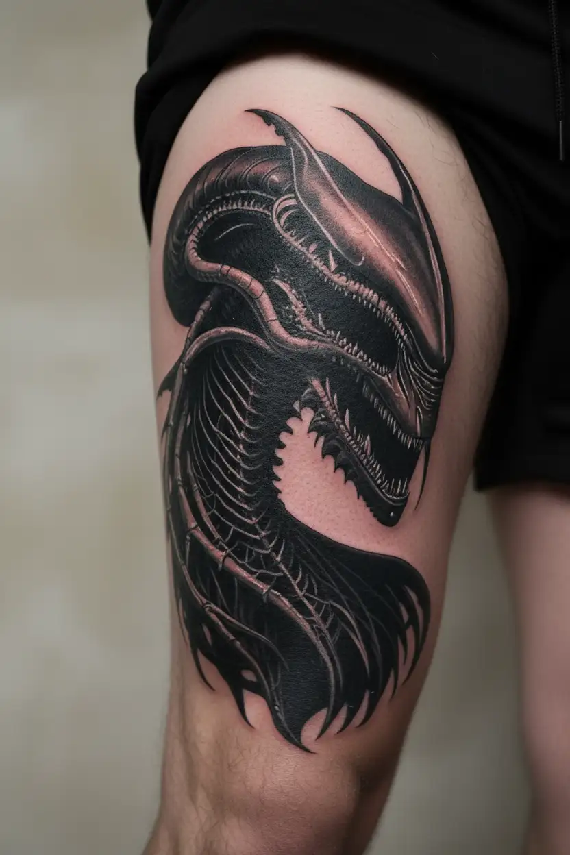 Xenomorph queen tattoo design idea