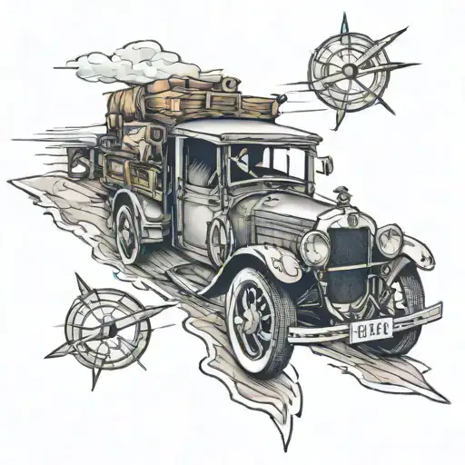 a Road less travel is a road best left behind" tattoo design idea