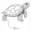 small turtle laying tattoo design idea