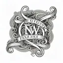 Envy text tattoo design idea