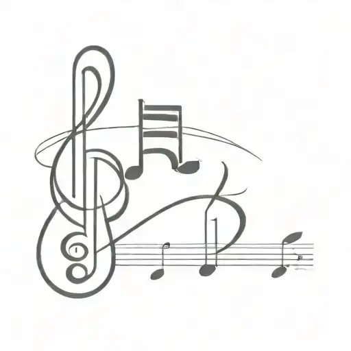 money music business tattoo design idea