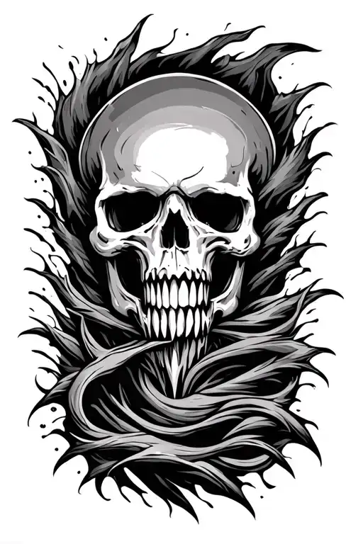 lines spreading out tattoo design idea