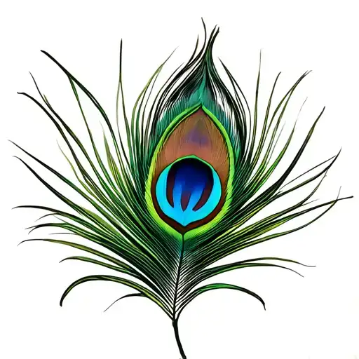 peacock feather tattoo design idea