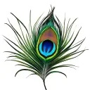 peacock feather tattoo design idea