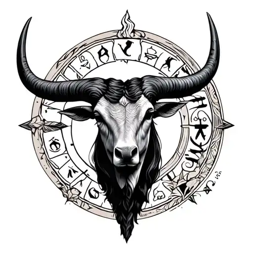 sagitarrius Taurus Libra zodiac sign tattoo design idea