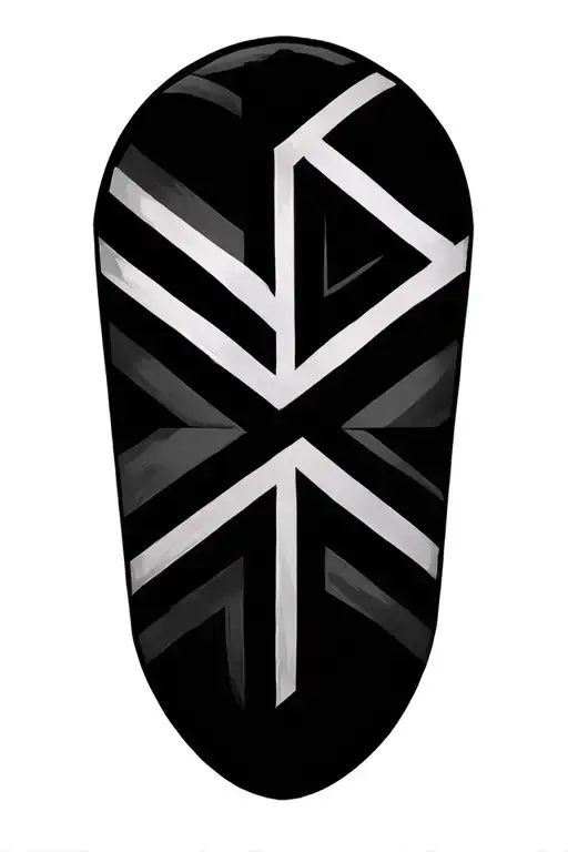 Cornish flag inspired geometric pattern tattoo design idea