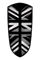 Cornish flag inspired geometric pattern tattoo design idea