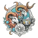 Aries, Aquarius, Jaybird tattoo design idea