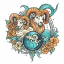 Aries, Aquarius, Jaybird tattoo design idea