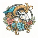 Aries, Aquarius, Jaybird tattoo design idea