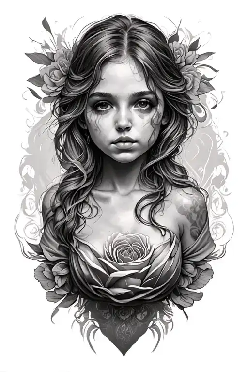 Nipple tattoo design idea