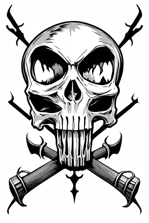 Punisher Skull tattoo design idea