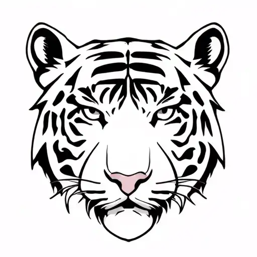 tiger head tattoo design idea