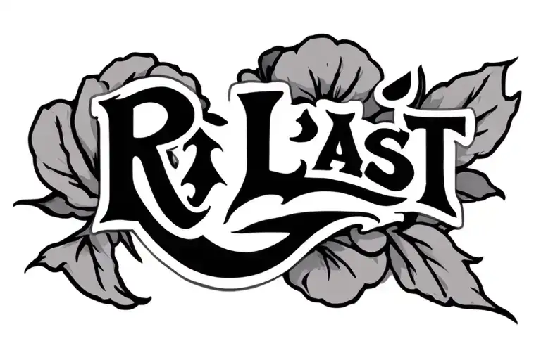 RĀ last name written along tattoo design idea