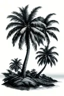 3 palm trees tattoo design idea