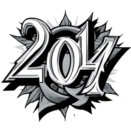 2004 roman numerals tattoo design idea