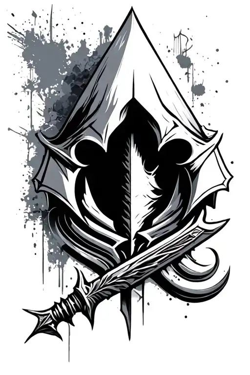 assasins creed logo tattoo design idea