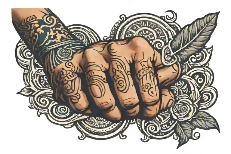 tiny tattoo behind arm showing attitude whipping tattoo design idea