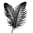 Minimal Dove Feather tattoo design idea
