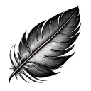 Minimal Dove Feather tattoo design idea