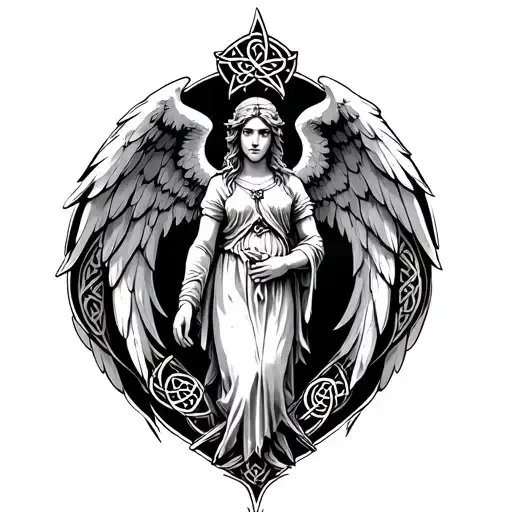 Celtic Angel tattoo design idea
