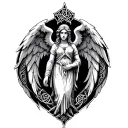 Celtic Angel tattoo design idea
