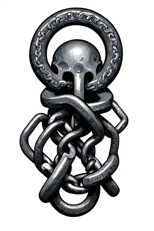 new chains same shackles tattoo design idea