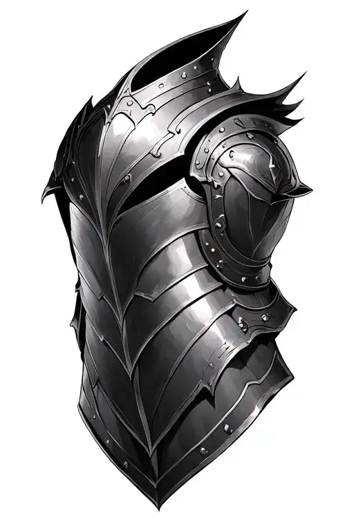 pauldron armor tattoo design idea