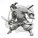 Samurai Jiu Jitsu tattoo design idea