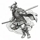 Samurai Jiu Jitsu tattoo design idea