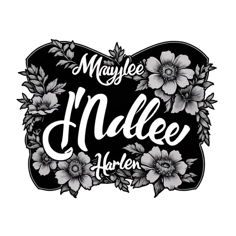 "Maylee Harlen" floral design masculine chest and throat tatoo tattoo design idea