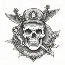 Army Ranger DUI and a skull tattoo design idea